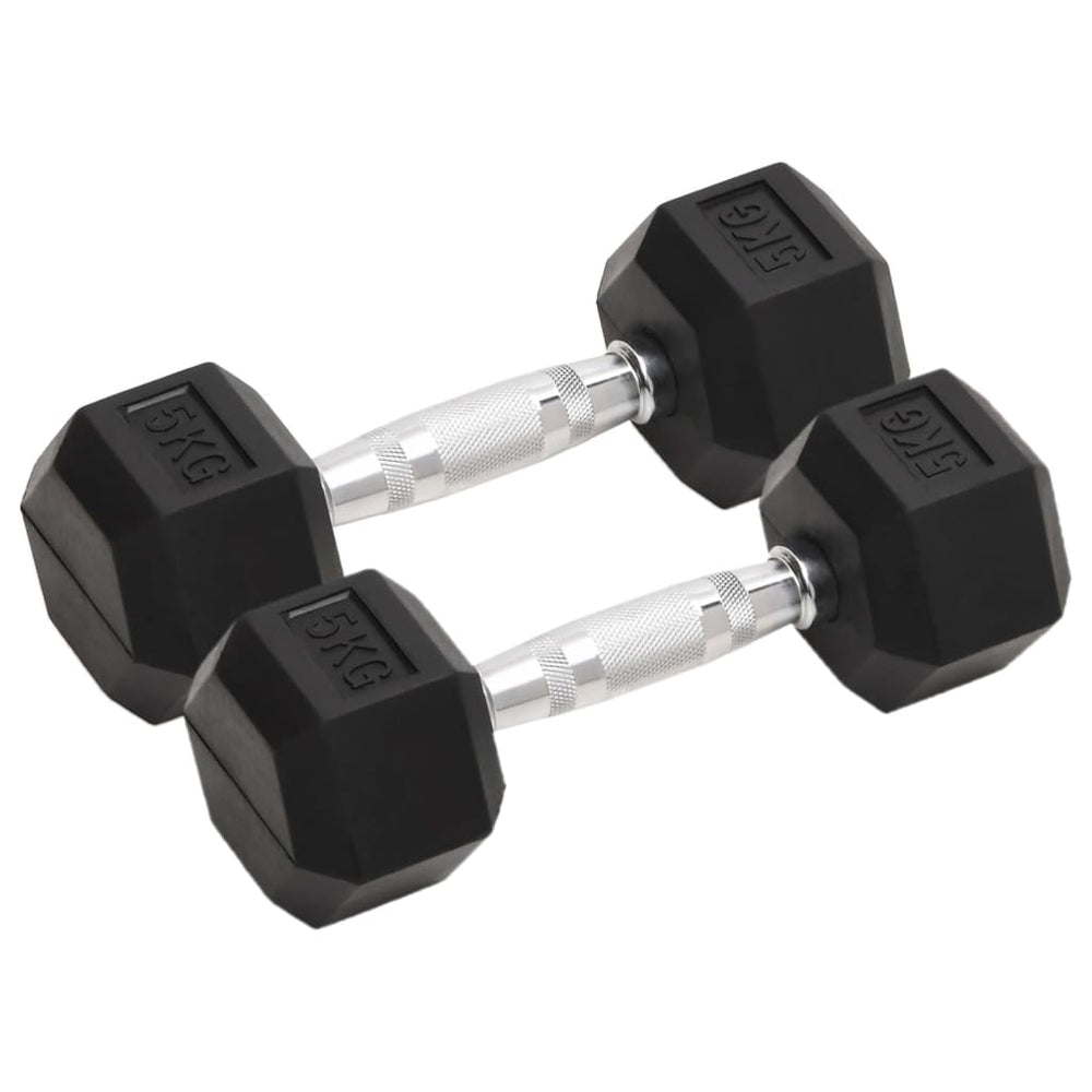 Hex Dumbbells with Secure Grip and Floor-Safe Rubber Coating