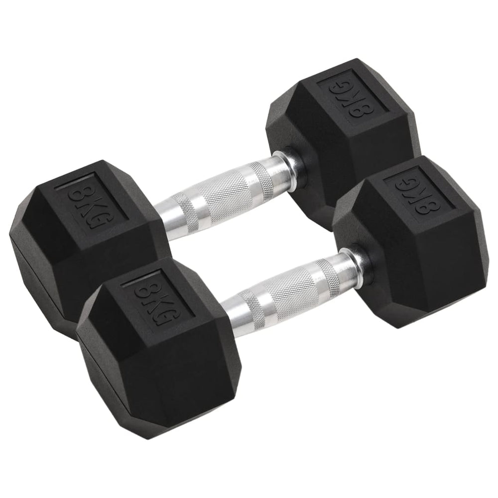 Hex Dumbbells with Secure Grip and Floor-Safe Rubber Coating