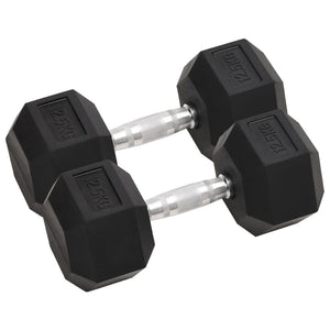 Hex Dumbbells with Secure Grip and Floor-Safe Rubber Coating
