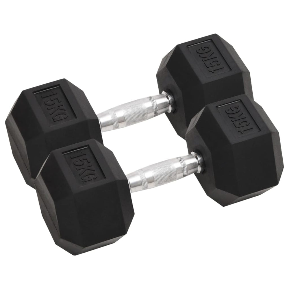 Hex Dumbbells with Secure Grip and Floor-Safe Rubber Coating