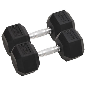 Hex Dumbbells with Secure Grip and Floor-Safe Rubber Coating