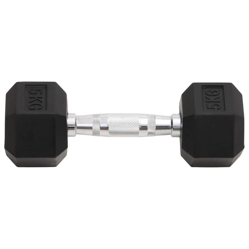 Hex Dumbbells with Secure Grip and Floor-Safe Rubber Coating