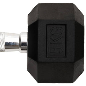 Hex Dumbbells with Secure Grip and Floor-Safe Rubber Coating