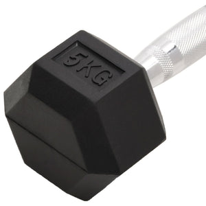 Hex Dumbbells with Secure Grip and Floor-Safe Rubber Coating
