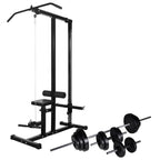 Power Tower With Barbell And Dumbbell Set 30.5 Kg