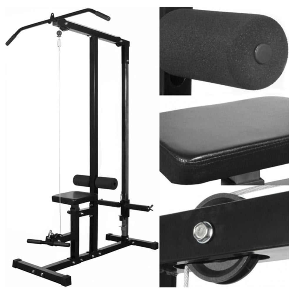Home Gym Power Tower with Barbell and Dumbbell Weight Set
