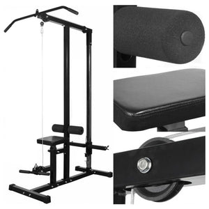 Home Gym Power Tower with Barbell and Dumbbell Weight Set