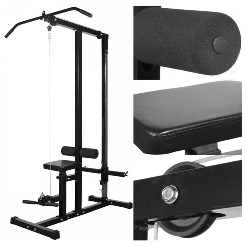 Home Gym Power Tower with Barbell and Dumbbell Weight Set