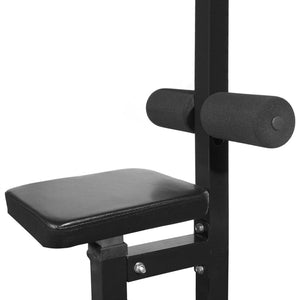 Home Gym Power Tower with Barbell and Dumbbell Weight Set