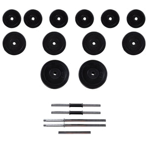 Home Gym Power Tower with Barbell and Dumbbell Weight Set