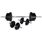Power Tower With Barbell And Dumbbell Set