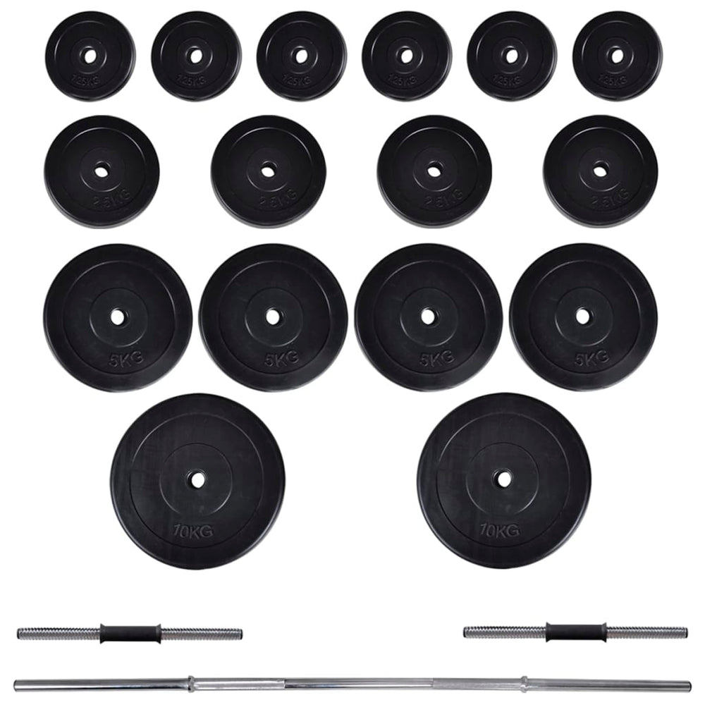 Home Power Tower with Barbell and Dumbbell Strength Set