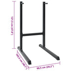 Dip Station Black 104 X 66.5 X 122 Cm Powder-Coated Steel