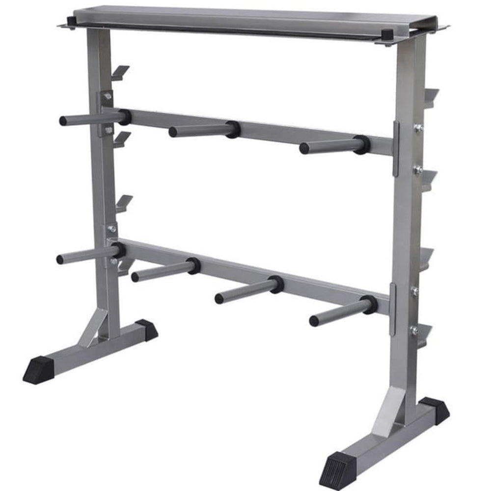 Heavy-Duty Steel Weight Rack for Safe and Organised Home Gym Storage