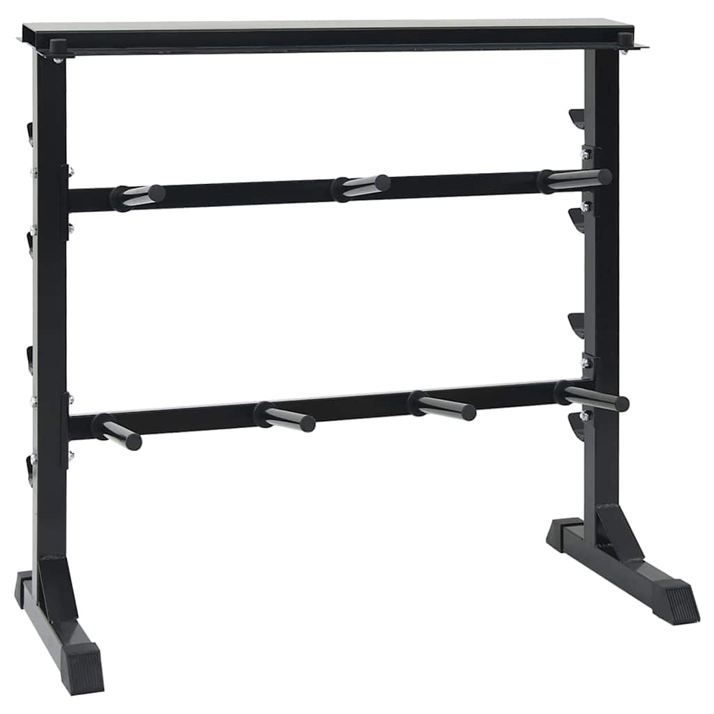 Dumbbell Rack Black 99 X 45 X 95.5 Cm Powder-Coated Steel