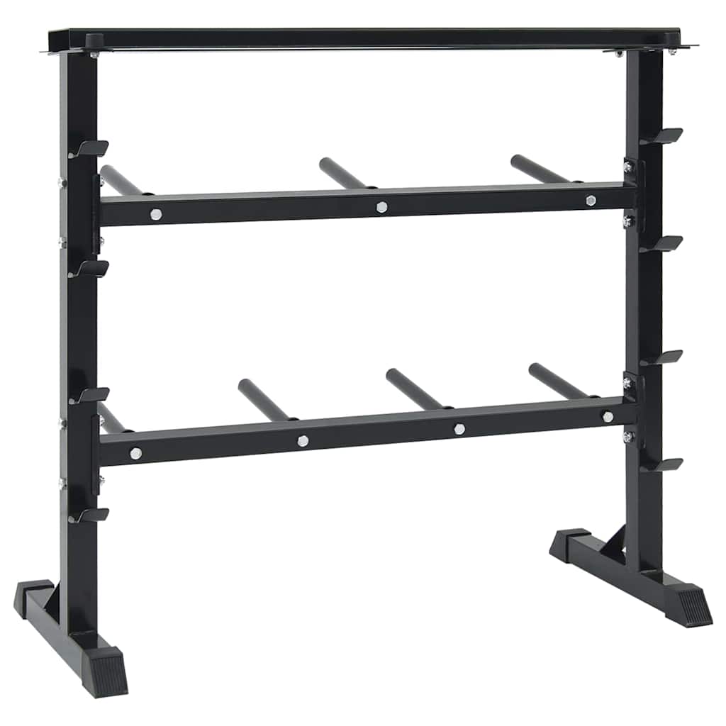 Dumbbell Rack Black 99 X 45 X 95.5 Cm Powder-Coated Steel