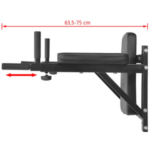 Wall-Mounted Dip Station for Home Gym Triceps, Shoulders and Core